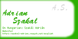 adrian szakal business card