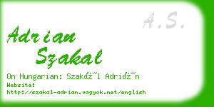 adrian szakal business card